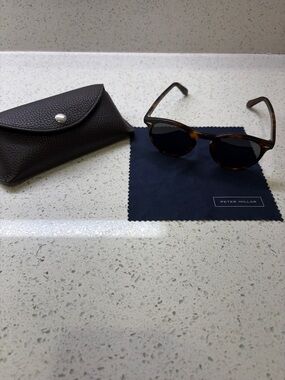 Peter Millar Tortoise Frame Sunglasses with Dark Lenses